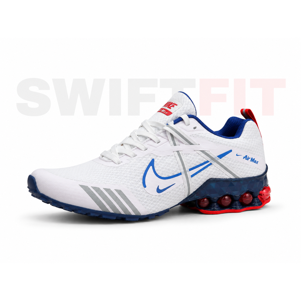 Nike Shox Air Max – White / Blue / Red