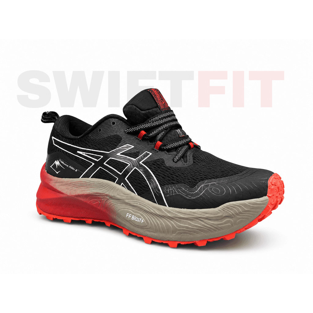 ASICS Trabuco Max 2 – Black / Graphite / Red Trail Running Shoes