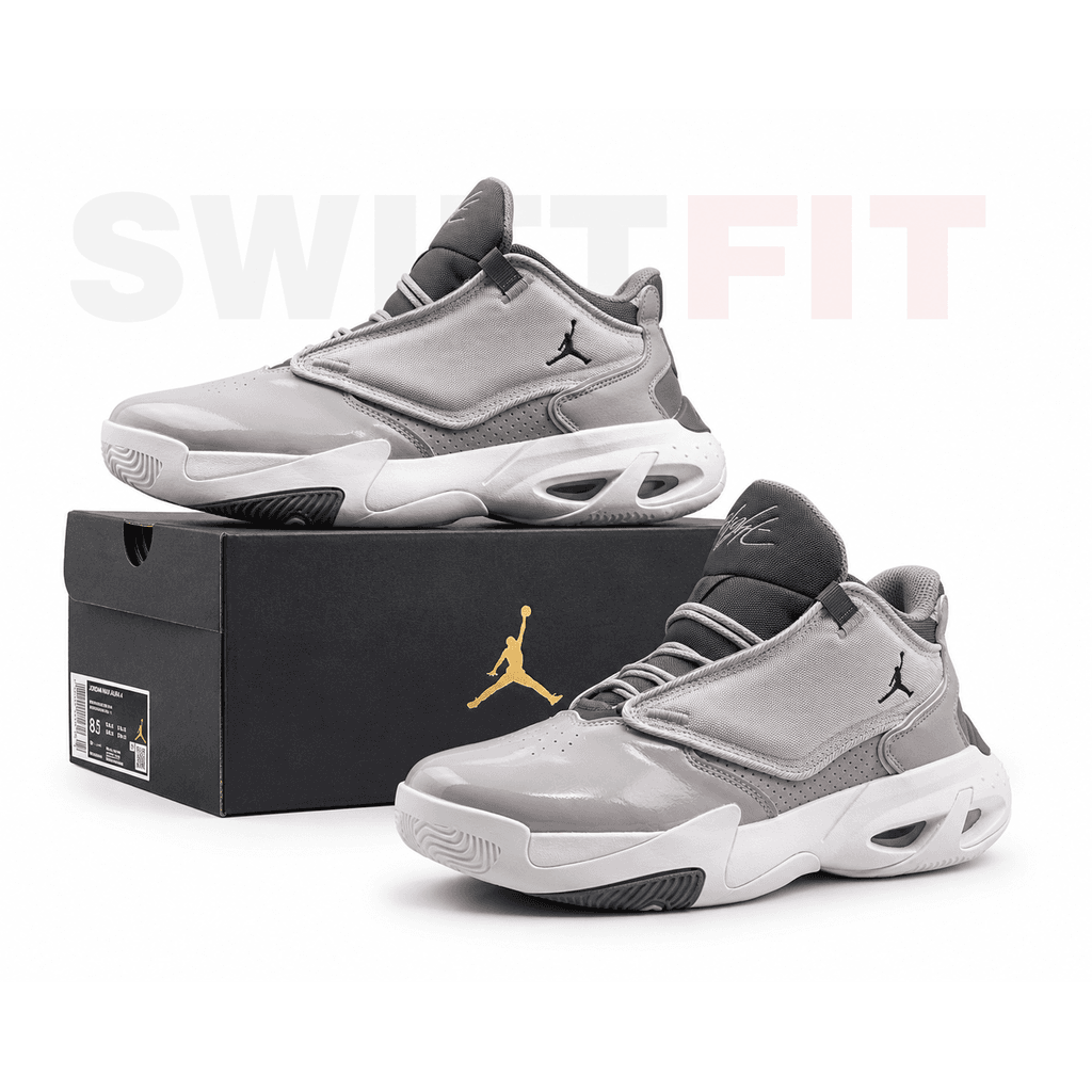 Jordan Max Aura 4 β Wolf Grey / White Sneakers
