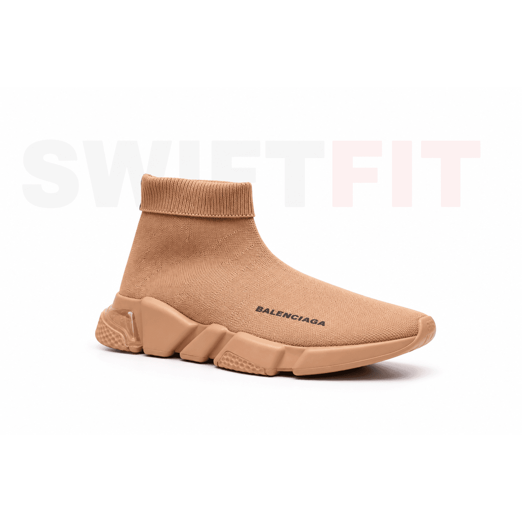 Balenciaga Speed 2.0 Knit Sock Sneakers β Beige