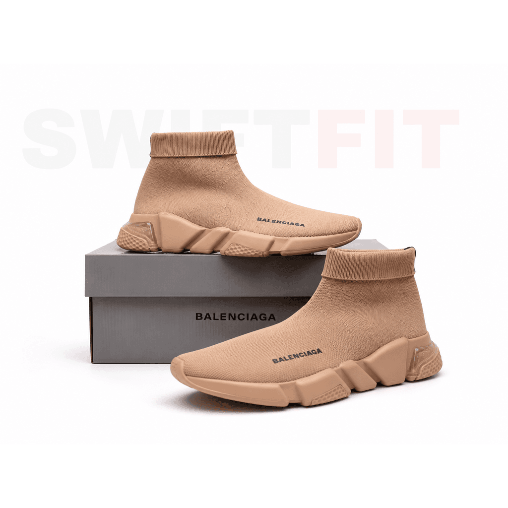Balenciaga Speed 2.0 Knit Sock Sneakers β Beige