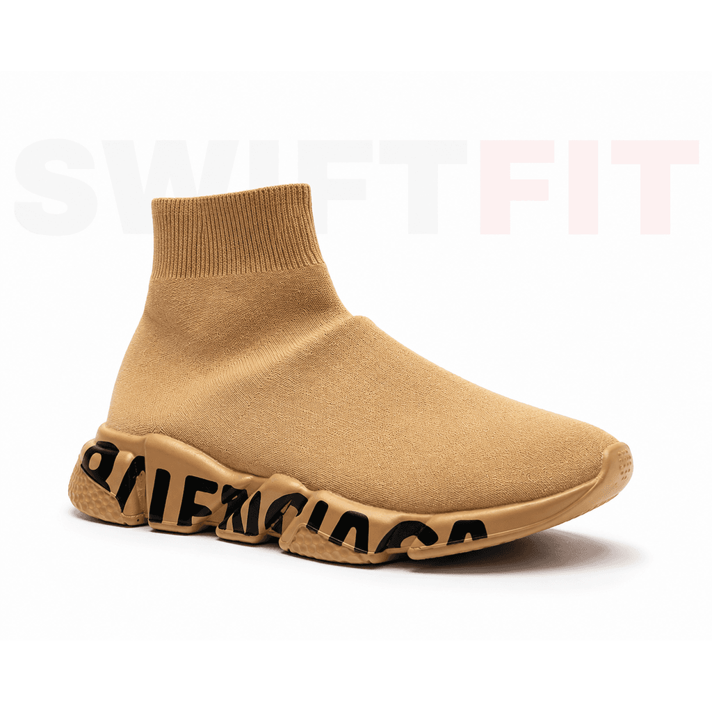 Balenciaga Speed Graffiti Sneaker – Beige/Black